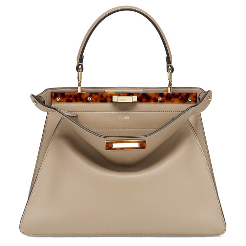 FENDI/芬迪 21早春新款 PEEKABOO ISEEU 鴿灰色小牛皮 女士中號(hào)手提包8BN321AF2JF0E65