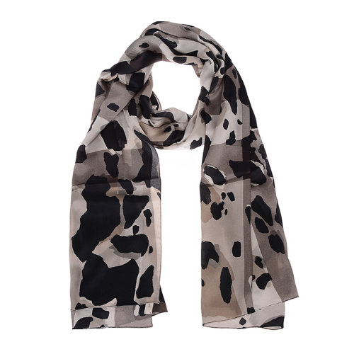 BURBERRY/博柏利 女士深石色花紋桑蠶絲絲巾圍巾圍脖 3978166