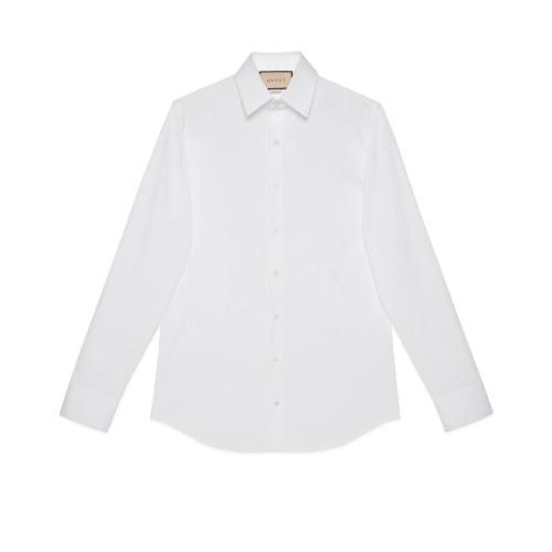  GUCCI古馳 22年秋冬 男士 彈力棉府綢襯衫 699563 ZAJON 9000