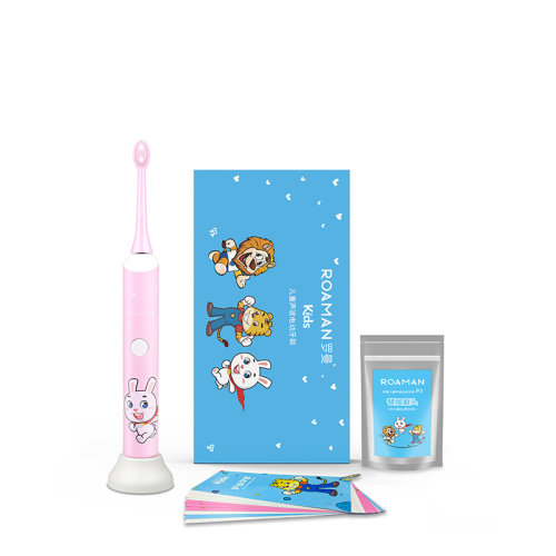 ROAMAN/羅曼 P3 兒童電動牙刷 寶寶自動牙刷軟毛電動牙刷頭 粉色/藍色