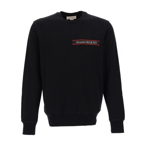  Alexander McQueen/亞歷山大麥昆 男士黑色棉質衛(wèi)衣 642663 QRX75 0901 PLFSX