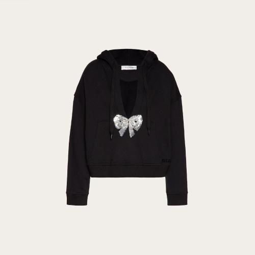  VALENTINO華倫天奴 22年秋冬 女士 衛(wèi)衣 SWEAT-SHIRT EN JERSEY BRODé XB3MF13U73T0NO