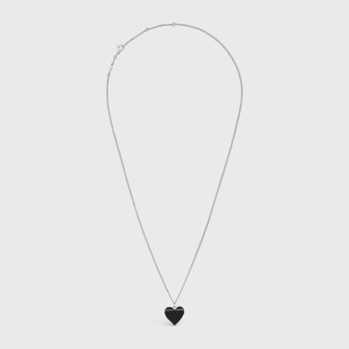  CELINE賽琳思琳 22年秋冬 男士 項(xiàng)鏈 Lucky Lovers銠銀色飾面銀和琺瑯項(xiàng)鏈 46Z506SSE.38NS