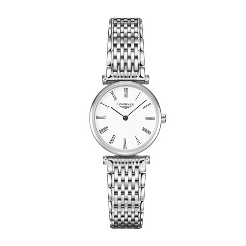 LONGINES/浪琴 嘉嵐系列 女士圓形石英表白色表盤24毫米L4.209.4.11.6