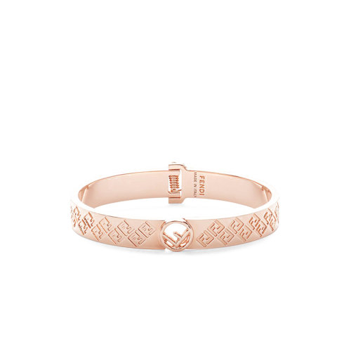 FENDI/芬迪  FF系列 女士玫瑰金金屬徽標(biāo)彈簧扣手鏈8AG793A6FFF0CJ4