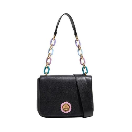 Salvatore Ferragamo/菲拉格慕 女士黑色牛皮革單肩包 21G843 684505