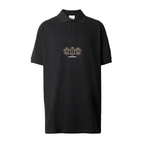  BURBERRY/博柏利 男士黑色棉質(zhì)短袖polo衫 80355681