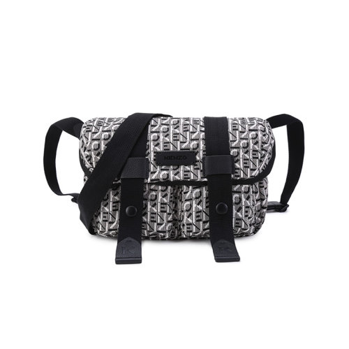 KENZO/高田賢三【22春夏新款】男女中性織物胸包斜挎包腰包LOGO提花  5SA707 B02