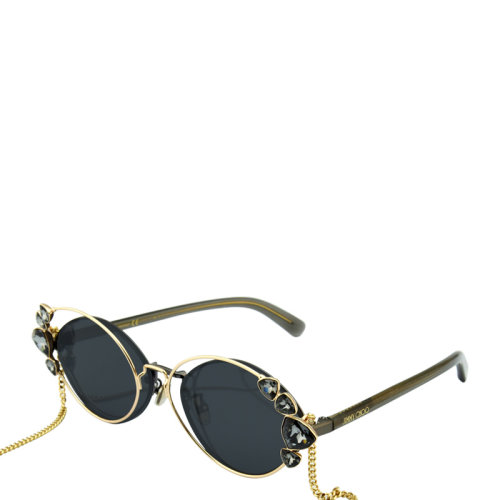 Jimmy Choo/周仰杰 吉米周 復(fù)古 摩登 拉風(fēng) 兩種戴法 可拆卸 金色 眼鏡鏈 女士 太陽鏡  墨鏡 眼鏡 SHINE/S 58mm Jimmy Choo 周仰杰