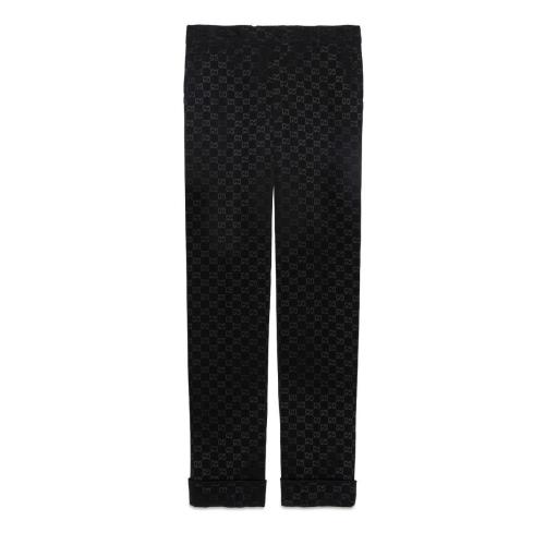  GUCCI古馳 22年秋冬 女士 輕質(zhì)GG帆布長褲 664408 ZAHMD 1000 預定商品2-6周發(fā)貨