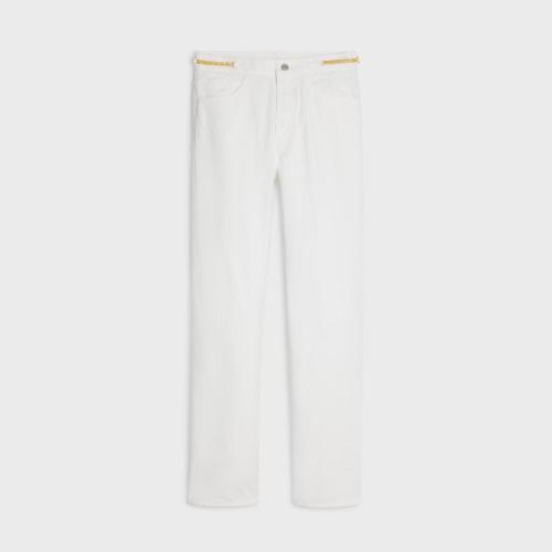  CELINE賽琳思琳 22年秋冬 女士 牛仔褲 JEANS POLLY DENIM OPTIC WHITE WASH 2N831617R.01OQ