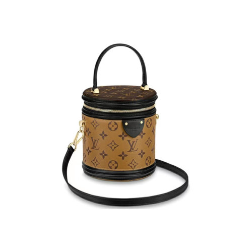 LouisVuitton/路易威登SACVANITY系列女士老花小牛皮圓筒手拎包