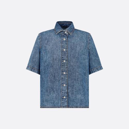  DIOR迪奧 22年秋冬 女士 短袖襯衫 Blouse 252B26Y3584_X5887