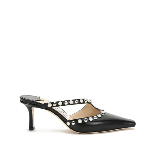 Jimmy Choo/周仰杰 女士皮革尖頭高跟鞋穆勒鞋 ROS 65 NXD