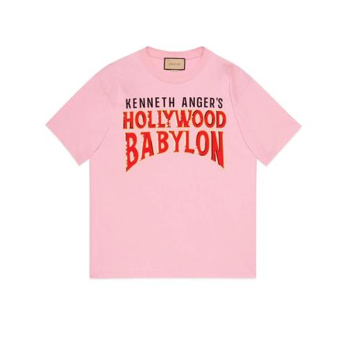  GUCCI古馳 22年秋冬 女士 飾“Hollywood Babylo”印花棉質(zhì)T恤 616036 XJEJU 5904