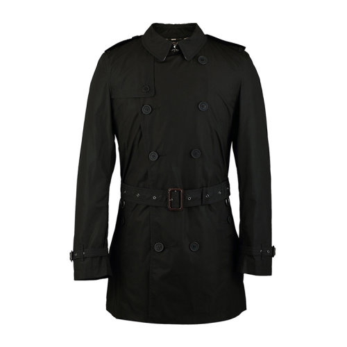 BURBERRY/博柏利 20春夏 男士 服裝 BRIT系列 男士聚酯纖維混紡雙排扣系帶風(fēng)衣 男士大衣