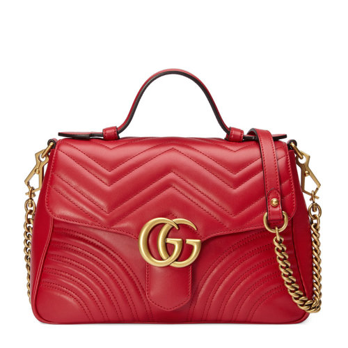 GUCCI/古馳   牛皮米白色金屬logo標(biāo)壓紋時(shí)尚百搭氣質(zhì)女士單肩斜跨手提包