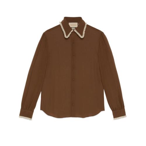  GUCCI古馳 22年秋冬 男士 Gucci HA HA HA特別系列真絲襯衫 708368 ZBS12 2425