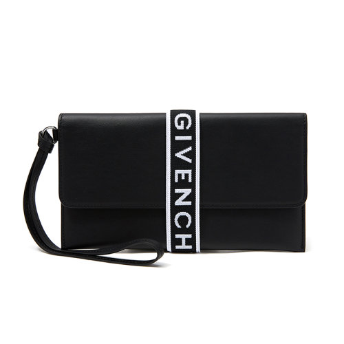 Givenchy/紀(jì)梵希 男女同款 黑色皮革時尚手拿包 BB605HB0CQ-001