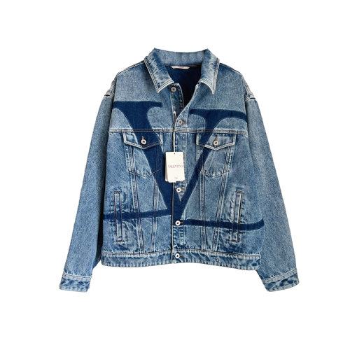 華倫天奴 Valentino 新款男士 VLogo Signature印花丹寧牛仔夾克外套