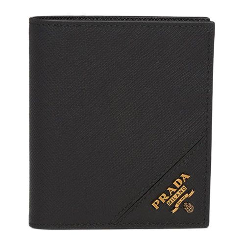 PRADA/普拉達(dá) 男士黑色零錢(qián)包 2MO004-QME-F0632