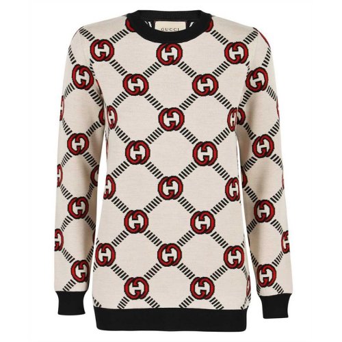  GUCCI/古馳 女士象牙色羊毛針織衫/毛衣 678307-XKB7T-9194 PLFSX