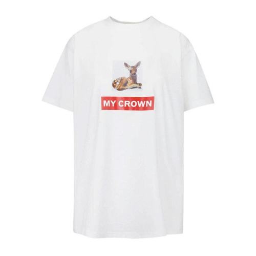  BURBERRY/博柏利 白色小鹿logo印花T恤女款 80136641 PLFSX