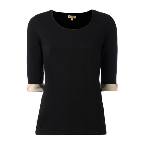  BURBERRY/博柏利 女士黑色棉質長袖T恤 3877335 PLFSX