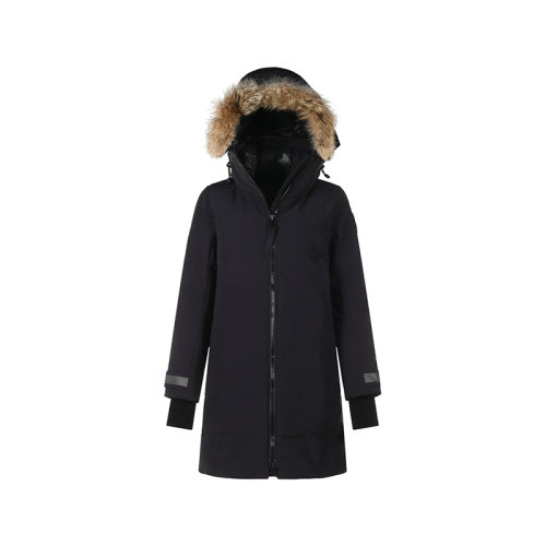 CANADA GOOSE/加拿大鵝 女士羽絨服 女士聚酯纖維中長(zhǎng)款KENTON黑標(biāo)派克大衣鴨絨連帽羽絨服外套 3816LB