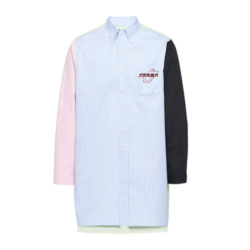 PRADA/普拉達 男士秀款撞色拼接襯衫