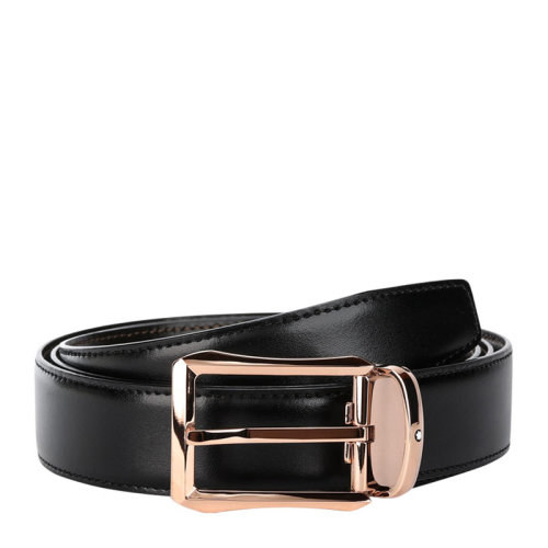 MontBlanc/萬寶龍 男士時尚經典黑色深啡色男士腰帶皮帶 118427