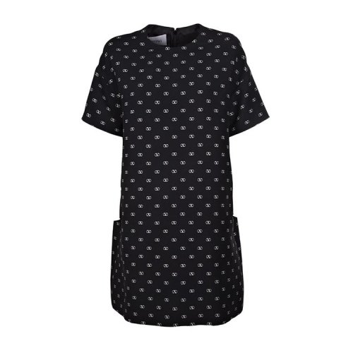 Valentino/華倫天奴 19年秋冬 服裝 雪紡裙 女性 波點 淑女風 女士連衣裙 SB3VANM14N90NA