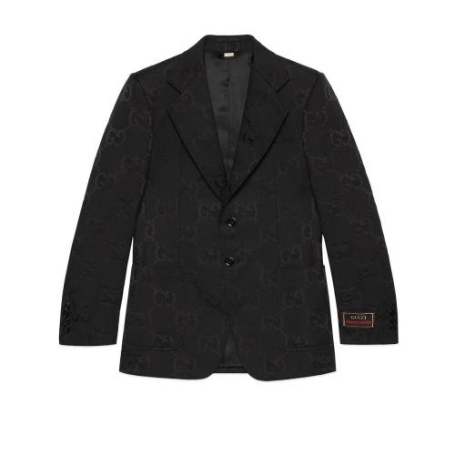  GUCCI古馳 男士 Jumbo GG帆布夾克 680759 ZAHT6 1000 預(yù)定商品2-6周發(fā)貨