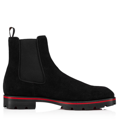 Christian Louboutin/克里斯提魯布托男士黑色小牛皮Alpinono靴子1210406BK01
