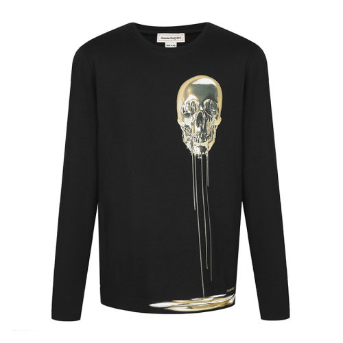 Alexander McQueen 亞歷山大·麥昆 男士 服裝  圓領(lǐng)長袖T恤 男士長袖T恤