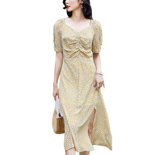 GeleiStory/GeleiStory  夏季新款連衣裙海邊度假沙灘裙中長款顯瘦露背   女裝＞女士裙裝＞女士連衣裙