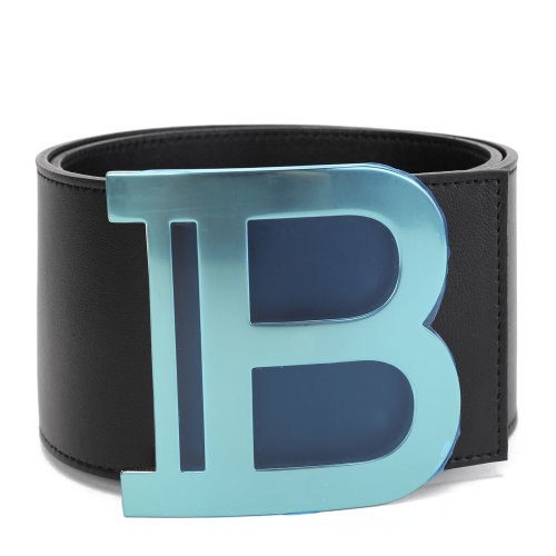 Balmain/巴爾曼 黑色 女士金屬LOGO裝飾腰帶 SN0A406LVOI 20