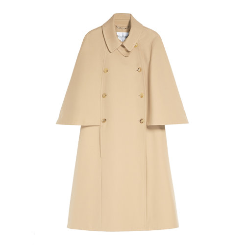 MaxMara/麥絲瑪拉 22年早春新款 JADER系列 女士駝色純棉防水華達(dá)呢寬袖風(fēng)衣夾克1021042106021