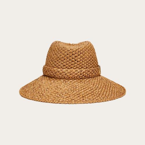  VALENTINO華倫天奴 22年秋冬 女士 帽子 CHAPEAU FEDORA EN RAPHIA 1W2HAA31VAPL93