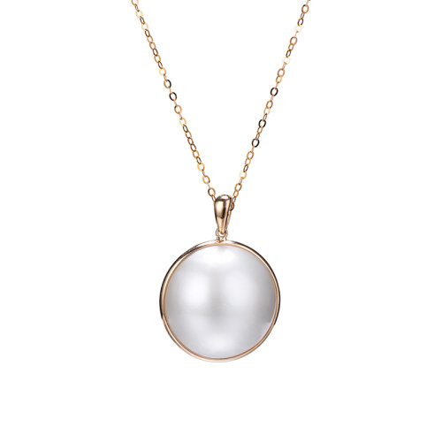 GeleiStory/GeleiStory月圓之夜系列18K金 海水珍珠 馬背款項(xiàng)鏈伴手禮 送閨蜜 店鋪特惠禮物