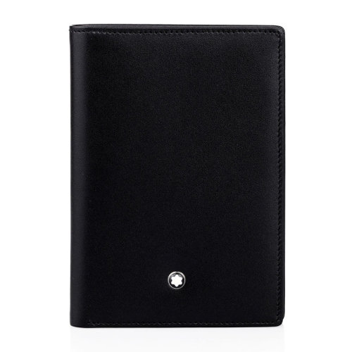 MontBlanc/萬寶龍 大班系列 男士黑色牛皮4個信用卡袋中長款錢包錢夾 11987