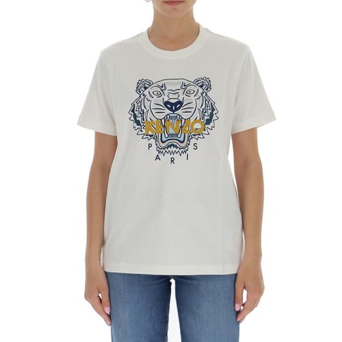  KENZO/高田賢三 女士白色棉質(zhì)短袖T恤 FB62TS9124YE 01B PLFSX