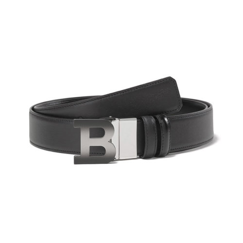 BALLY/巴利【22秋冬新款】男士皮革可裁剪B字搭扣板扣式雙面皮帶腰帶3.5cmB BUCKLE 35 SFT