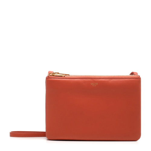 CELINE/賽琳 女士純色小羊皮經(jīng)典字母徽標(biāo)拉鏈開合單肩包斜挎包手拿包女包 192033CAD 多色可選