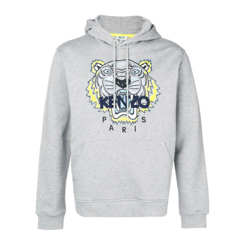 KENZO/高田賢三  男士棉質(zhì)虎頭logo刺繡連帽衫男衛(wèi)衣