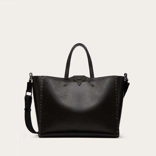  VALENTINO華倫天奴 22年秋冬 男士 手提包 Cabas Rockstud Alcove en veau graine XY2B0B41LNH