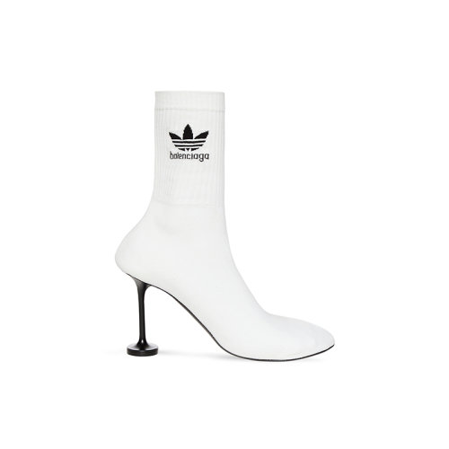 Balenciaga/巴黎世家 22年秋冬新款 ADIDAS聯(lián)名系列 女士白色/黑色針織面料Sock高跟短靴722298W2LM19010