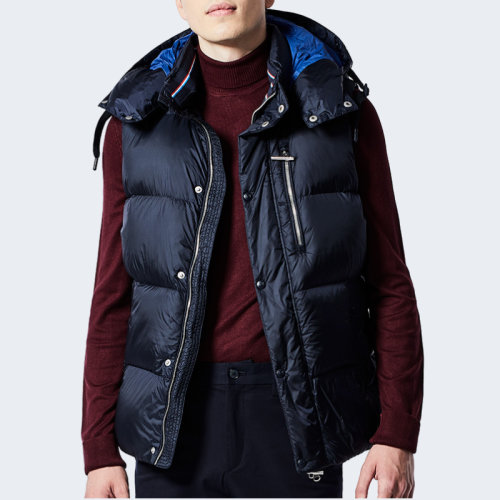 Nivose/尼渥絲 PRALOUP 男女同款 高級(jí)廓形羽絨男士馬甲 可拆卸帽兜 保暖寬松羽絨背心