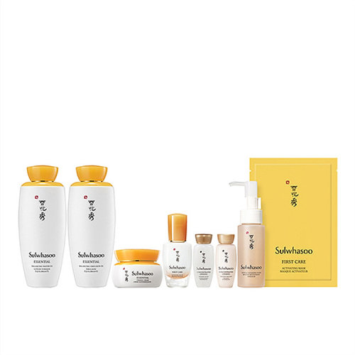 Sulwhasoo/雪花秀  彈性基本護(hù)理三件套（正裝：水125ml+乳125ml+面霜45ml 中樣：水15ml+乳15ml+洗面奶50ml+精華15ml+面膜1片）