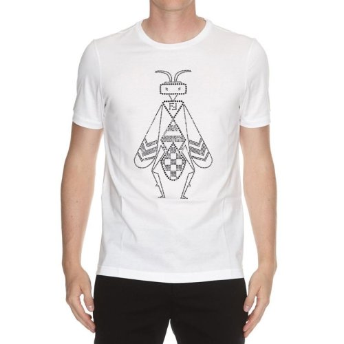  FENDI/芬迪 男士白色棉質(zhì)短袖T恤 FY0894 A3M0 F0QA0 PLFSX